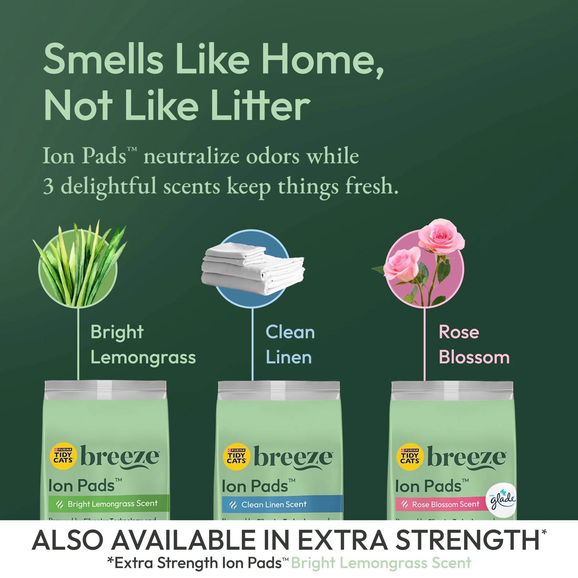 Purina  Breeze Bright Lemongrass Scented Ion Cat Litter Pads Refill Pack