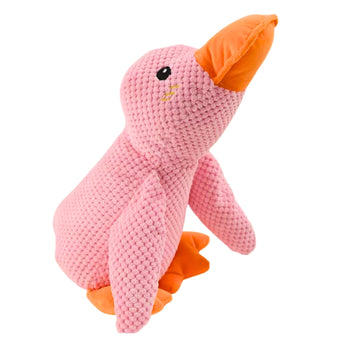 ChewPal CuddleBuddy: Plush Squeaky Pet Toy for Anxiety Relief & Dental Health